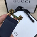 GUCCI 古驰 2017畅销女款 双面进口平纹 头层牛皮 龙头花纹扣 蓝带绿钻金扣