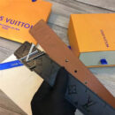 M9232 LV专柜新款 原版牛皮 LV皮带腰带 双面可用 黑色银扣