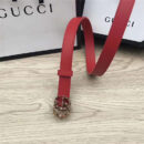 GUCCI皮带 头层牛皮 七彩水晶古铜扣 GUCCI腰带 女士皮带 红色