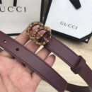 GUCCI皮带 头层牛皮 七彩水晶古铜扣 GUCCI腰带 女士皮带 红色