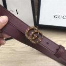GUCCI皮带 头层牛皮 七彩水晶古铜扣 GUCCI腰带 女士皮带 红色