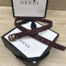 GUCCI皮带 头层牛皮 七彩水晶古铜扣 GUCCI腰带 女士皮带 红色