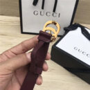 GUCCI皮带 头层牛皮 七彩水晶古铜扣 GUCCI腰带 女士皮带 红色