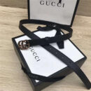 GUCCI皮带 头层牛皮 七彩水晶古铜扣 GUCCI腰带 女士皮带 黑色