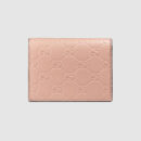 406924 Gucci Signature系列 热压皮革 蝴蝶结 卡片夹 浅粉色
