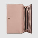 388679 Gucci Signature系列 热压皮革 蝴蝶结 长款皮夹 浅粉色