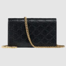 409340 Gucci标志 Gucci Signature系列 链式皮夹 黑色