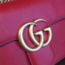 A431777 Gucci 进口头层皮 复古翻盖 链条单肩包 红色