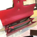 A431777 Gucci 进口头层皮 复古翻盖 链条单肩包 红色