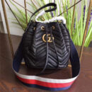 476674 GG Marmont绗缝真皮水桶包 Gucci水桶包 Gucci女包 黑色