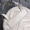 476671 GUCCI GG Marmont系列 绗缝 皮革 双肩包 白色