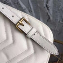 476671 GUCCI GG Marmont系列 绗缝 皮革 双肩包 白色