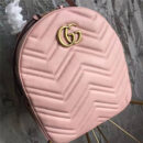 476671 GUCCI GG Marmont系列 绗缝 皮革 双肩包 粉色