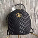 476671 GUCCI GG Marmont系列 绗缝 皮革 双肩包 黑色