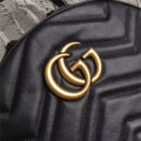 476671 GUCCI GG Marmont系列 绗缝 皮革 双肩包 黑色