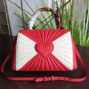 476531 GUCCI Queen Margaret 系列 绗缝皮革 手提包 红白色