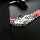 453751 Lilith 2017款 绿宝石蛇头 竹节提手 蝴蝶结 单肩斜跨包 黑色