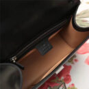 453751 Lilith 2017款 绿宝石蛇头 竹节提手 蝴蝶结 单肩斜跨包 黑色