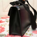 453751 Lilith 2017款 绿宝石蛇头 竹节提手 蝴蝶结 单肩斜跨包 黑色