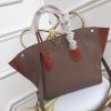M54841 LV FREEDOM 手袋 LV小牛皮Tote手袋 LV女包 LV全皮女包 胭脂红