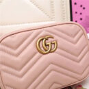 448065 GUCCI GG Marmont系列 绗缝 迷你手袋 链带肩背包 粉色