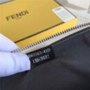 0363 FENDI 芬迪 小怪兽眼睛 羊皮拼蟒蛇皮 拉链手拿包 白色