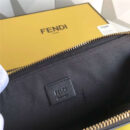 0363 FENDI 芬迪 柔软小牛皮 毛绒眼睛 拉链手拿包 黑色