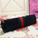 503877 Gucci Ophidia系列 麂皮 双G 嵌花条纹织带 刺绣 链条肩背包 黑色