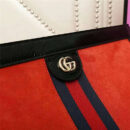 503877 Gucci Ophidia系列 麂皮 双G 嵌花条纹织带 链条肩背包 红色