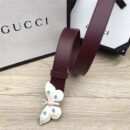 Gucci 古驰皮带 玛格丽特皇后系列 蜜蜂装饰 Gucci腰带 棕色