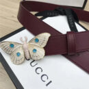 Gucci 古驰皮带 玛格丽特皇后系列 蜜蜂装饰 Gucci腰带 棕色