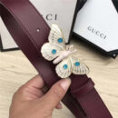 Gucci 古驰皮带 玛格丽特皇后系列 蜜蜂装饰 Gucci腰带 棕色