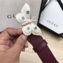 Gucci 古驰皮带 玛格丽特皇后系列 蜜蜂装饰 Gucci腰带 棕色