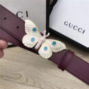 Gucci 古驰皮带 玛格丽特皇后系列 蜜蜂装饰 Gucci腰带 棕色
