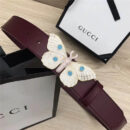 Gucci 古驰皮带 玛格丽特皇后系列 蜜蜂装饰 Gucci腰带 棕色