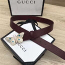 Gucci 古驰皮带 玛格丽特皇后系列 蜜蜂装饰 Gucci腰带 棕色