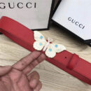 Gucci 古驰皮带 玛格丽特皇后系列 蜜蜂装饰 Gucci腰带 红色