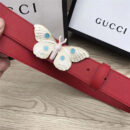 Gucci 古驰皮带 玛格丽特皇后系列 蜜蜂装饰 Gucci腰带 红色