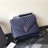 圣罗兰 YSL女包 圣罗兰手拿包 纯手工女包 YSL小牛皮包 蓝色