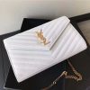 1515142258122257.jpg 377828 YSL 进口鱼子酱皮 圣罗兰 真皮链式皮夹 白色金饰