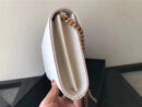 377828 YSL 进口鱼子酱皮 圣罗兰 真皮链式皮夹 白色金饰