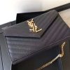 1515153807906331.jpg 377828 YSL 进口鱼子酱皮 圣罗兰 真皮链式皮夹 黑色金饰