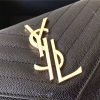 1515153810483116.jpg 377828 YSL 进口鱼子酱皮 圣罗兰 真皮链式皮夹 黑色金饰