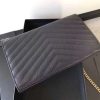 1515153813109824.jpg 377828 YSL 进口鱼子酱皮 圣罗兰 真皮链式皮夹 黑色金饰