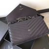 1515153917637448.jpg 377828 YSL 进口鱼子酱皮 圣罗兰 真皮链式皮夹 黑色钛金