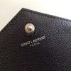 377828 YSL 进口鱼子酱皮 圣罗兰 真皮链式皮夹 黑色银饰