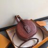 M43510 LV Petite Boite Chapeau 手袋 LV蛇皮纹女包 LV圆饼包 LV小圆包 棕色