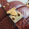M43510 LV Petite Boite Chapeau 手袋 LV蛇皮纹女包 LV圆饼包 LV小圆包 棕色
