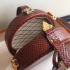 M43510 LV Petite Boite Chapeau 手袋 LV蛇皮纹女包 LV圆饼包 LV小圆包 棕色