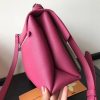 M54997 LV My Lockme 手袋 LV女包 LV拼色空姐包 LV校园包 玫红配咖啡色